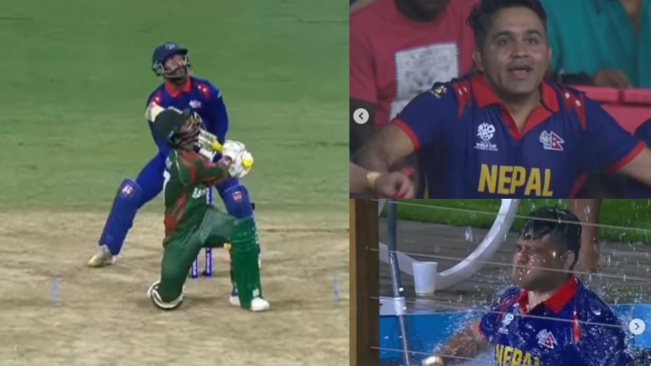 फैन ने लगाई डुबकी (Photo Courtesy: ICC Instagram)                               