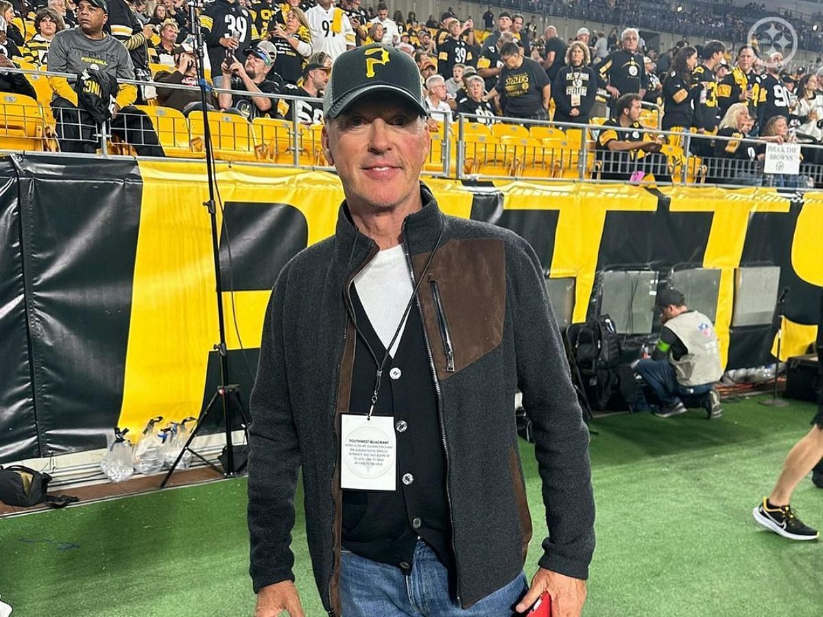 Michael Keaton as Captain Gene Mauch (Image via Instagram/@steelers)