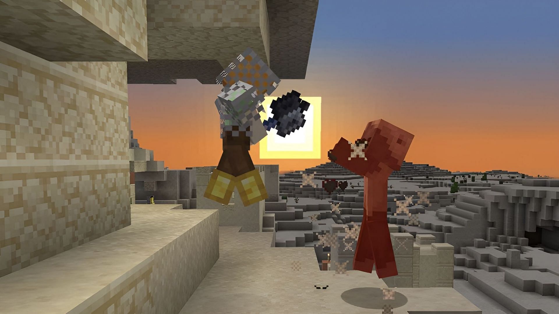 The mace may be one of Minecraft&#039;s strongest melee weapons if not the strongest (Image via Mojang)