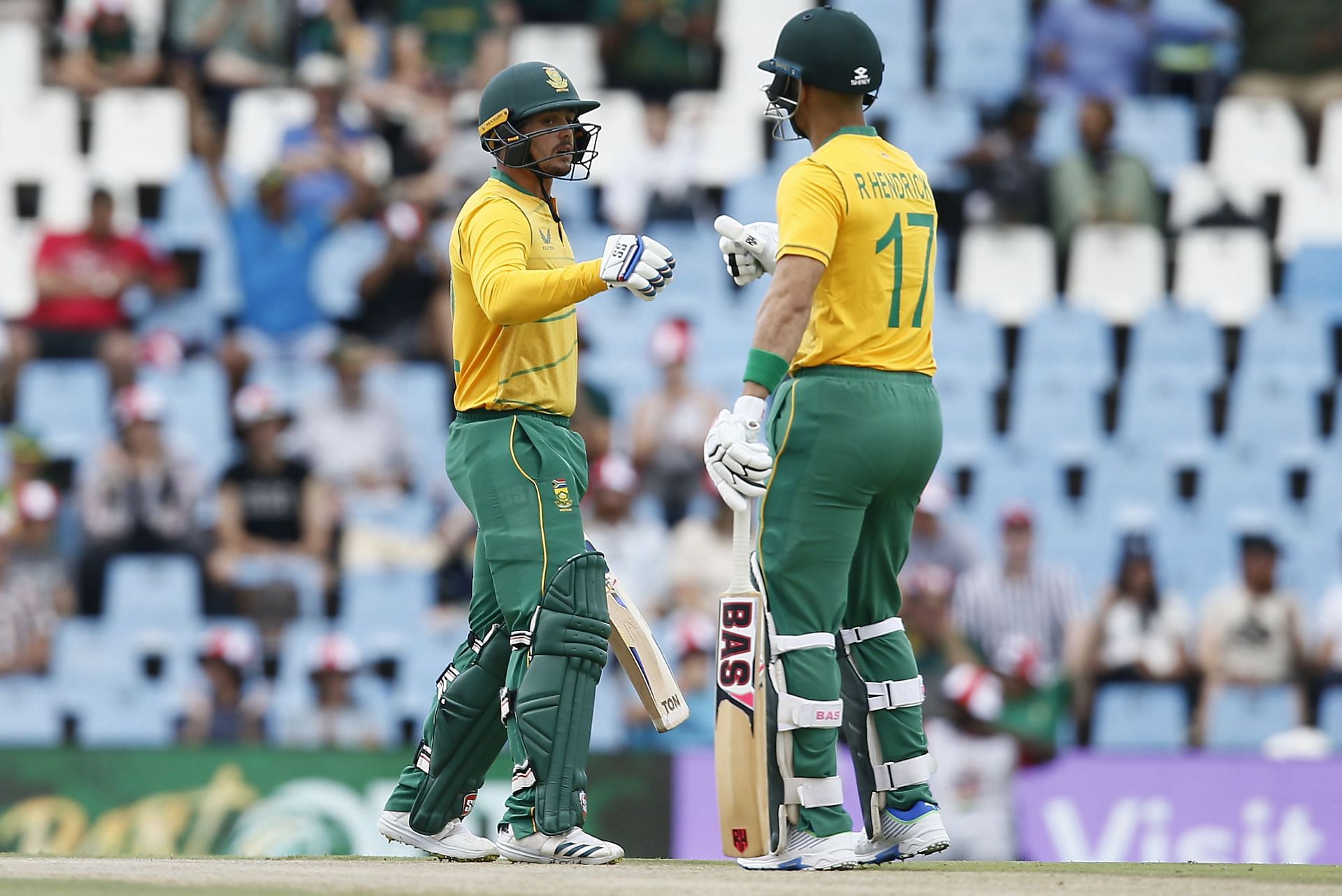 Quinton de Kock and Reeza Hendricks provide South Africa with a left-right opening combination.