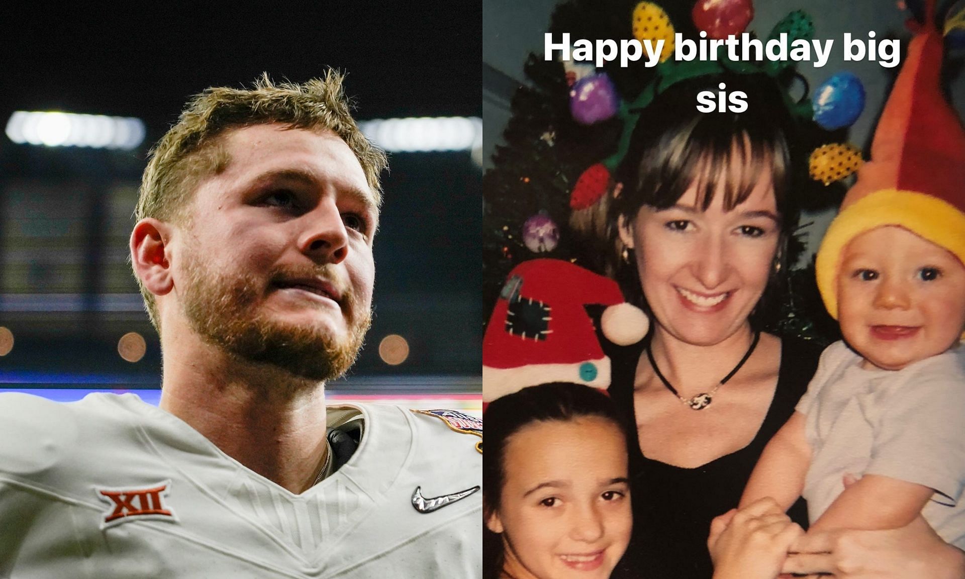 Texas QB Quinn Ewers posts a heartwarming throwback pic of his sister on IG, sharing a special message.