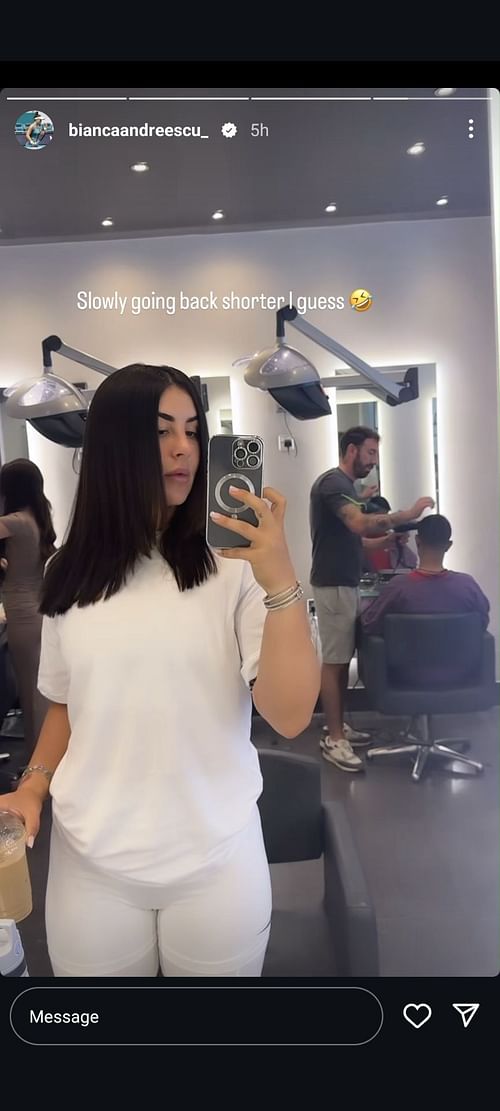 Bianca Andreescu's new hairstyle ( Source: Instagram)