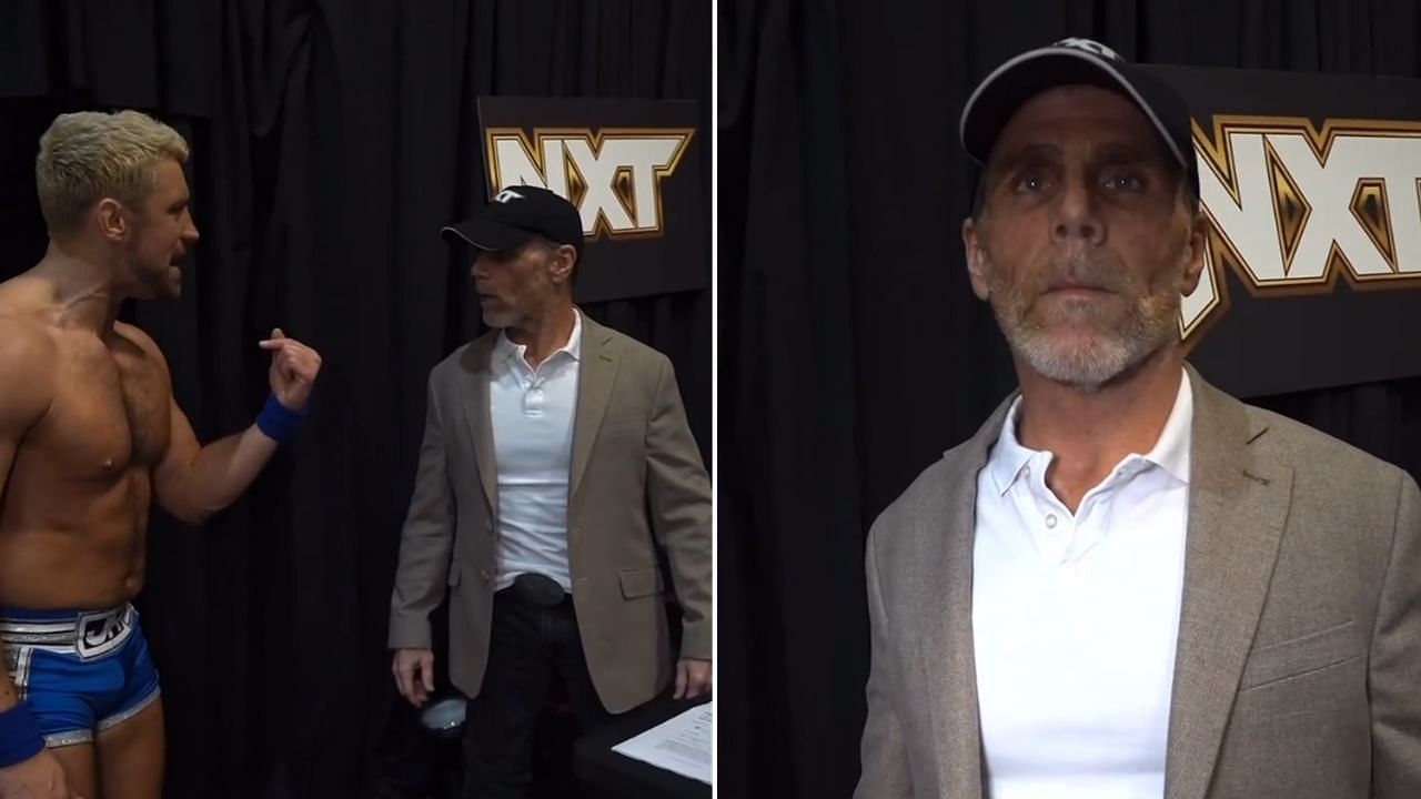 Hendry yells at Shawn Michaels (via WWE