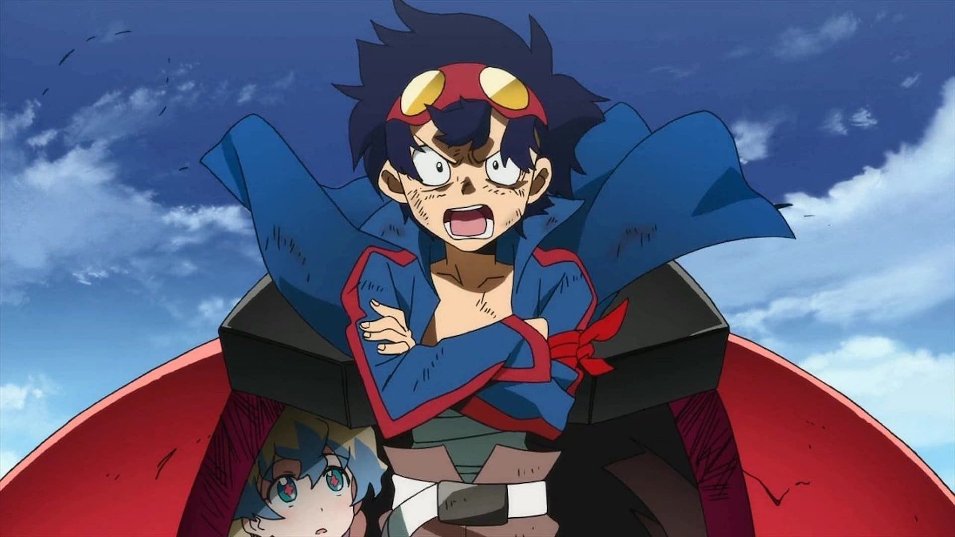 Simon as seen in the anime (Image via Gainax)