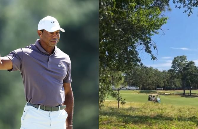 WATCH: Tiger Woods out scouting Pinehurst No. 2 with caddie Lance Bennett ahead of US Open