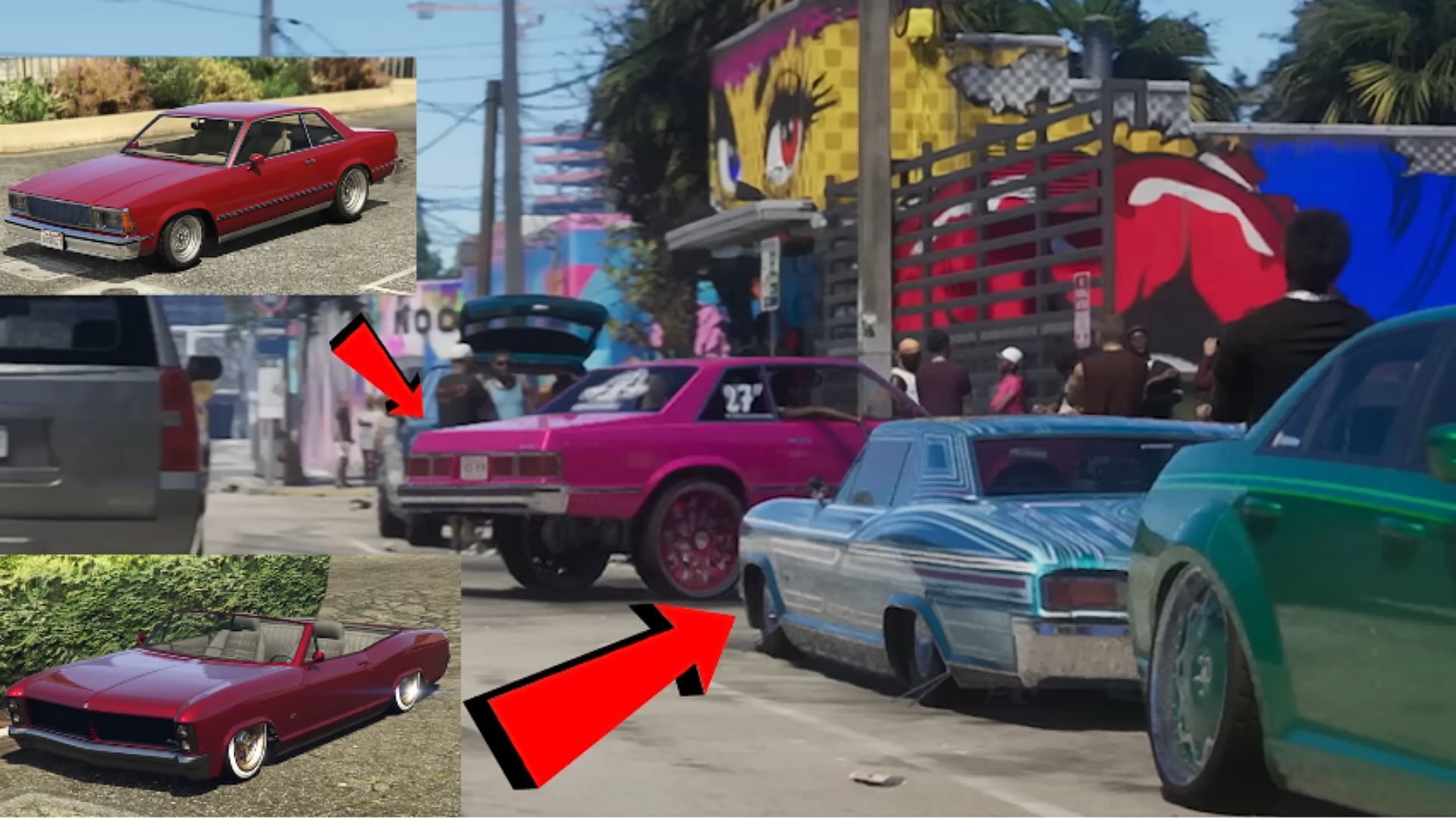 The pink Tulip M-100 in GTA 6&#039;s official trailer (Image via Rockstar Games || YouTube/TGG)