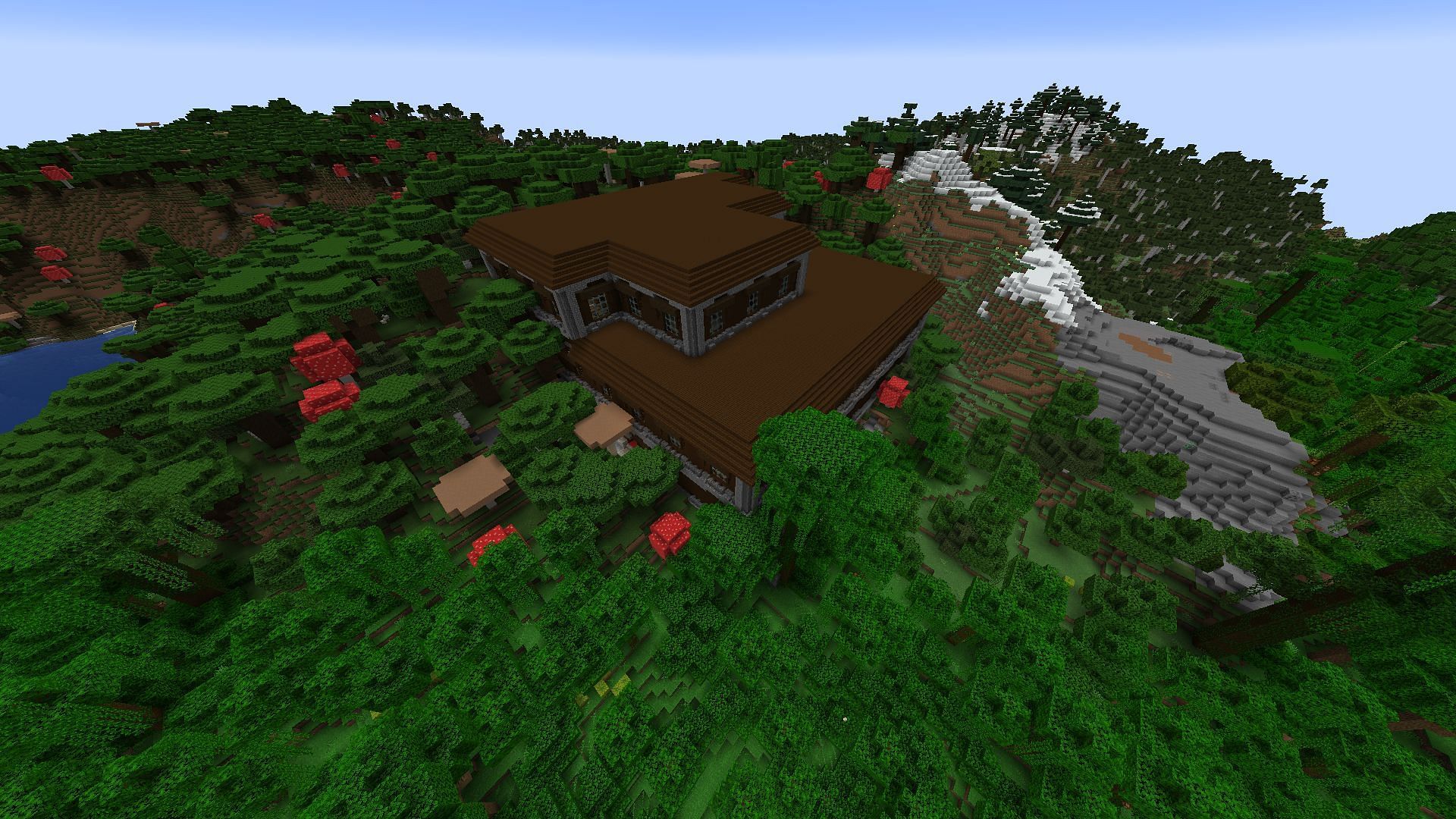 This Minecraft seed has much more than it appears beneath its woodland mansion (Image via Mojang)