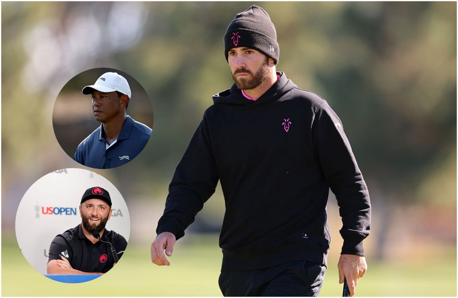 Matthew Wolff, Jon Rahm and Tiger Woods (Images: All from Getty)