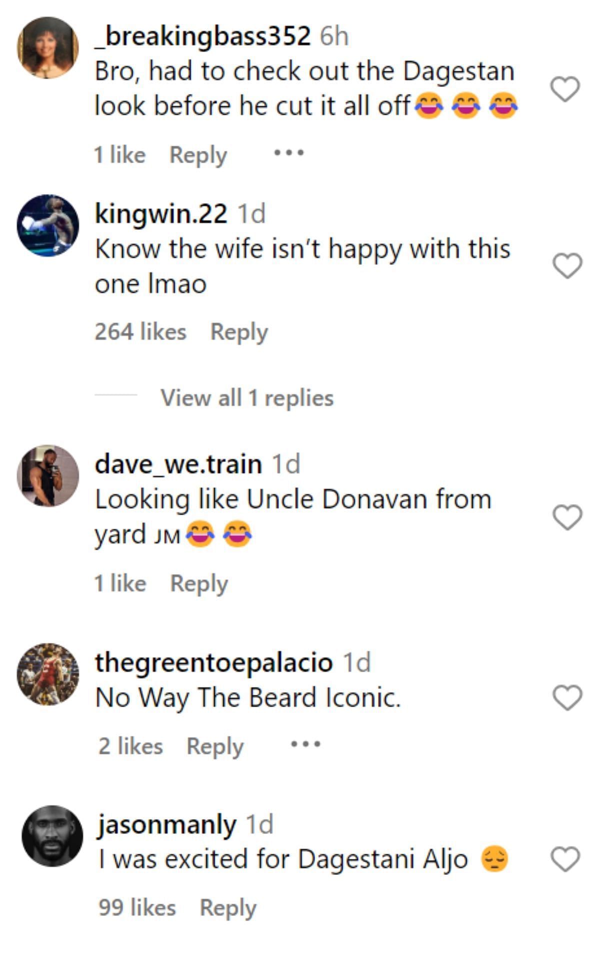 More fan comments [Image credit: @funkmastermma on Instagram]