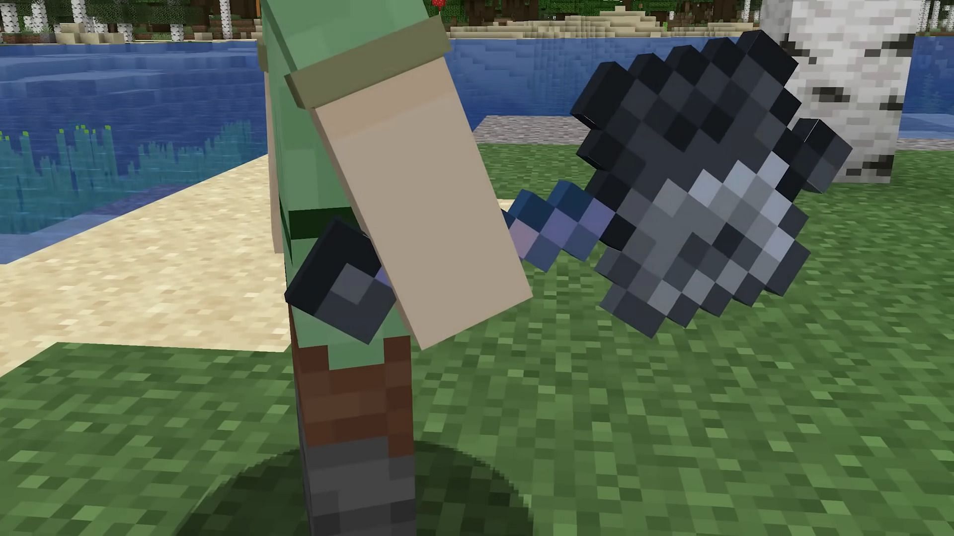 The mace is powerful but will take time to get used to (Image via Mojang)