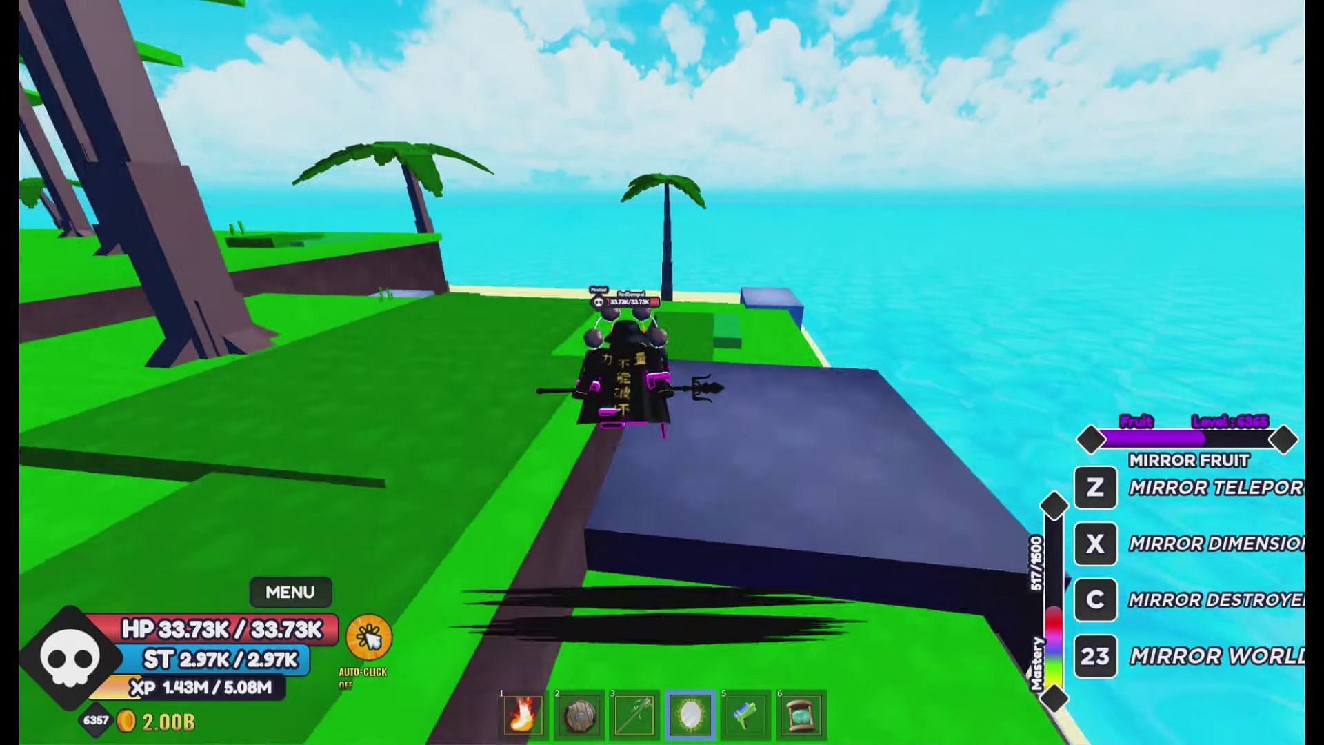 Flash Step in action (Image via Roblox || Red Sempai on YouTube)