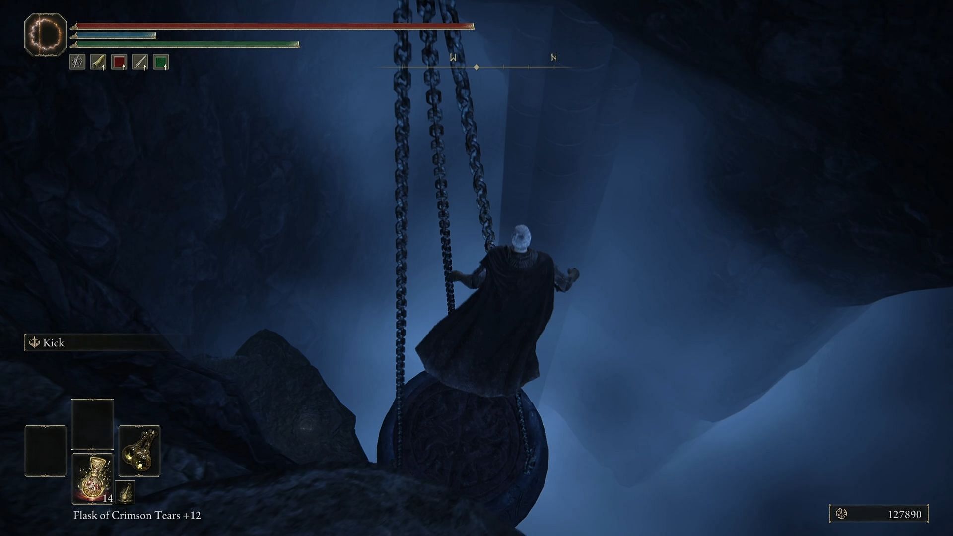 Jump onto the hanging pot to go up and get the Greatjar (Image via FromSoftware)