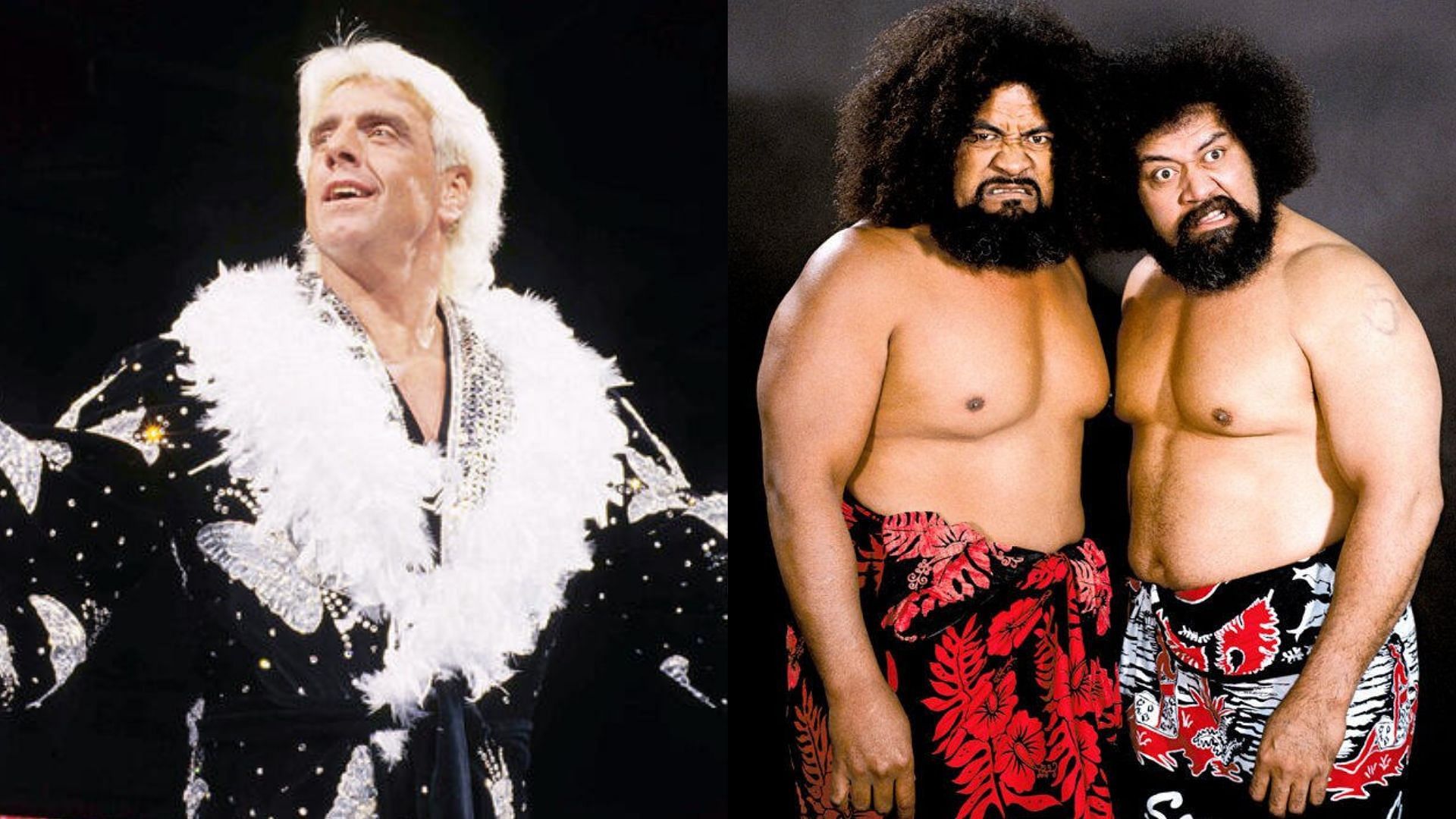 WWE Hall of Famers Ric Flair and Afa &amp; Skia Anao