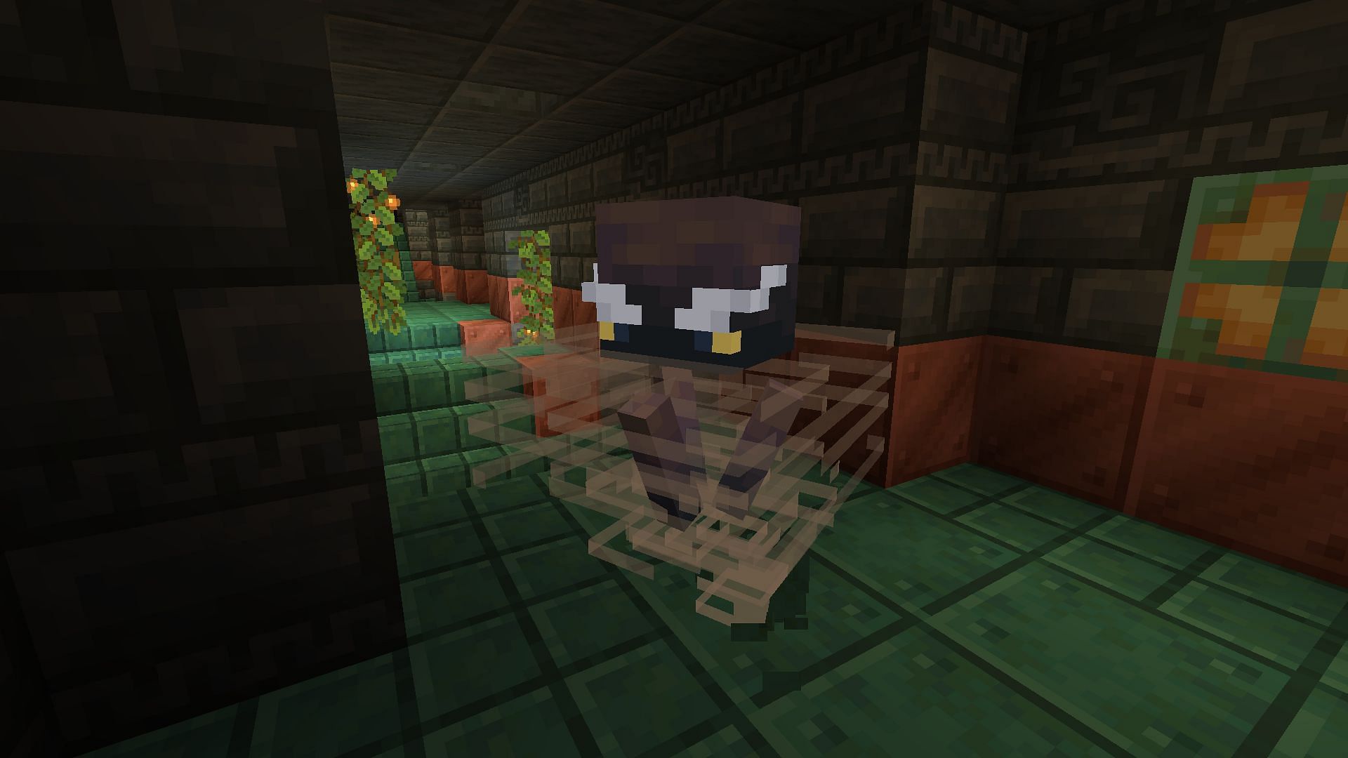 Try to stick to small rooms when fighting breeze mobs. (Image via Mojang)