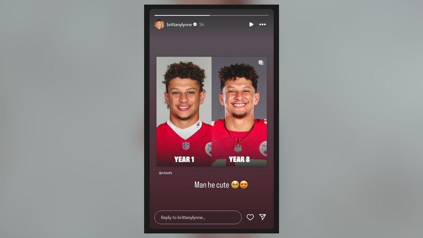 Patrick Mahomes over the years (Image Source: Brittany Mahomes/Instagram)