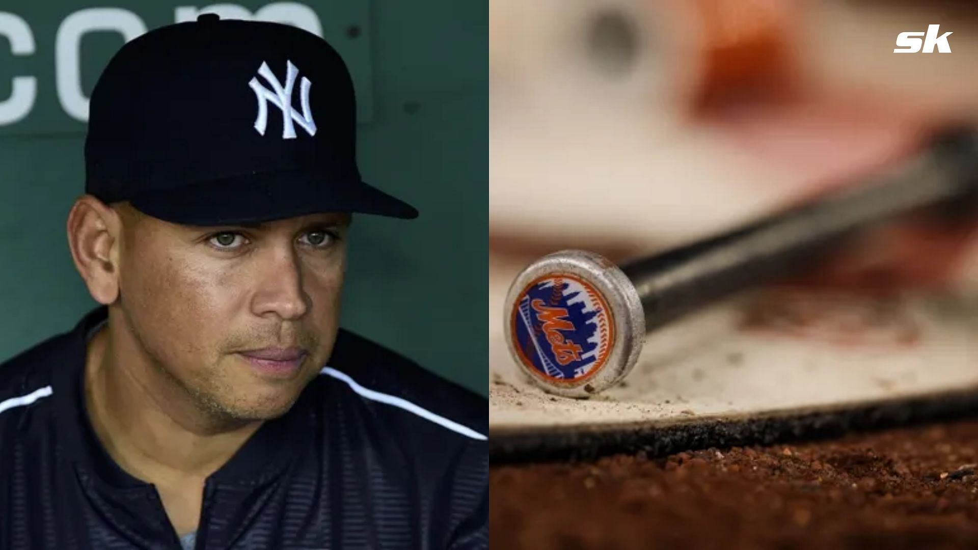 New York Yankees Legend Alex Rodriguez &amp; New York Mets Bat