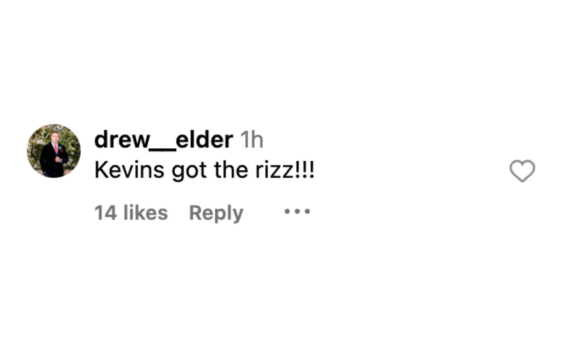 Fan complimenting Kevin Holland for his &quot;rizz.&quot; [via @trailblaze2top on Instagram]