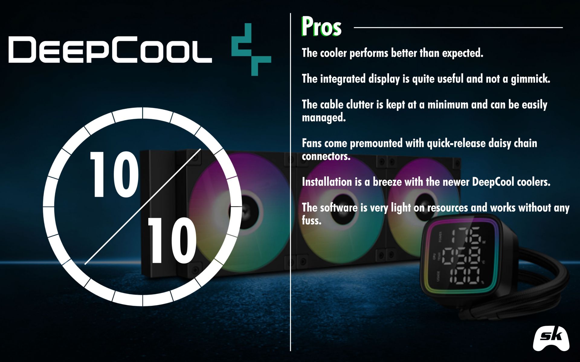 Scorecard for Deepcool LD360 AIO Cooler (Image via Sportskeeda)