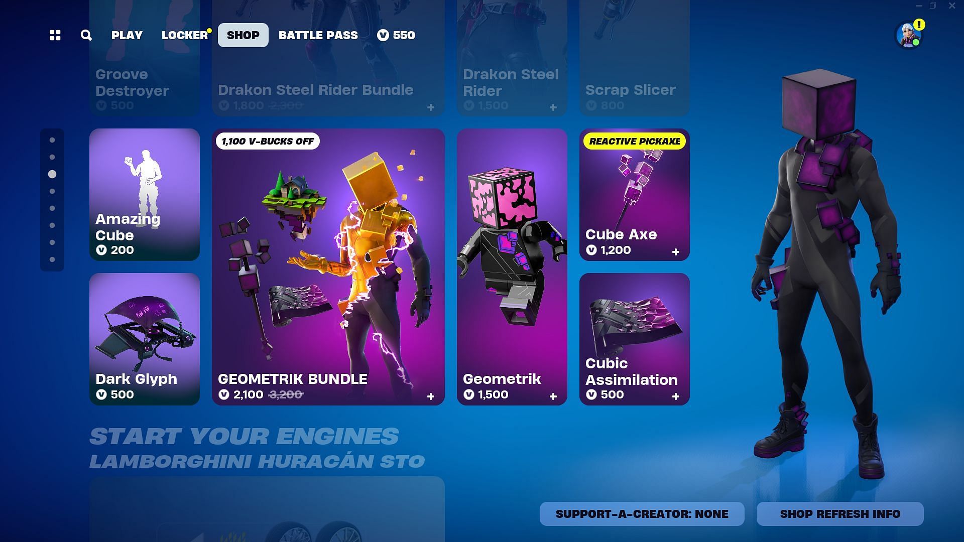 You can purchase the Geometrik skin in Fortnite (Image via Epic Games)