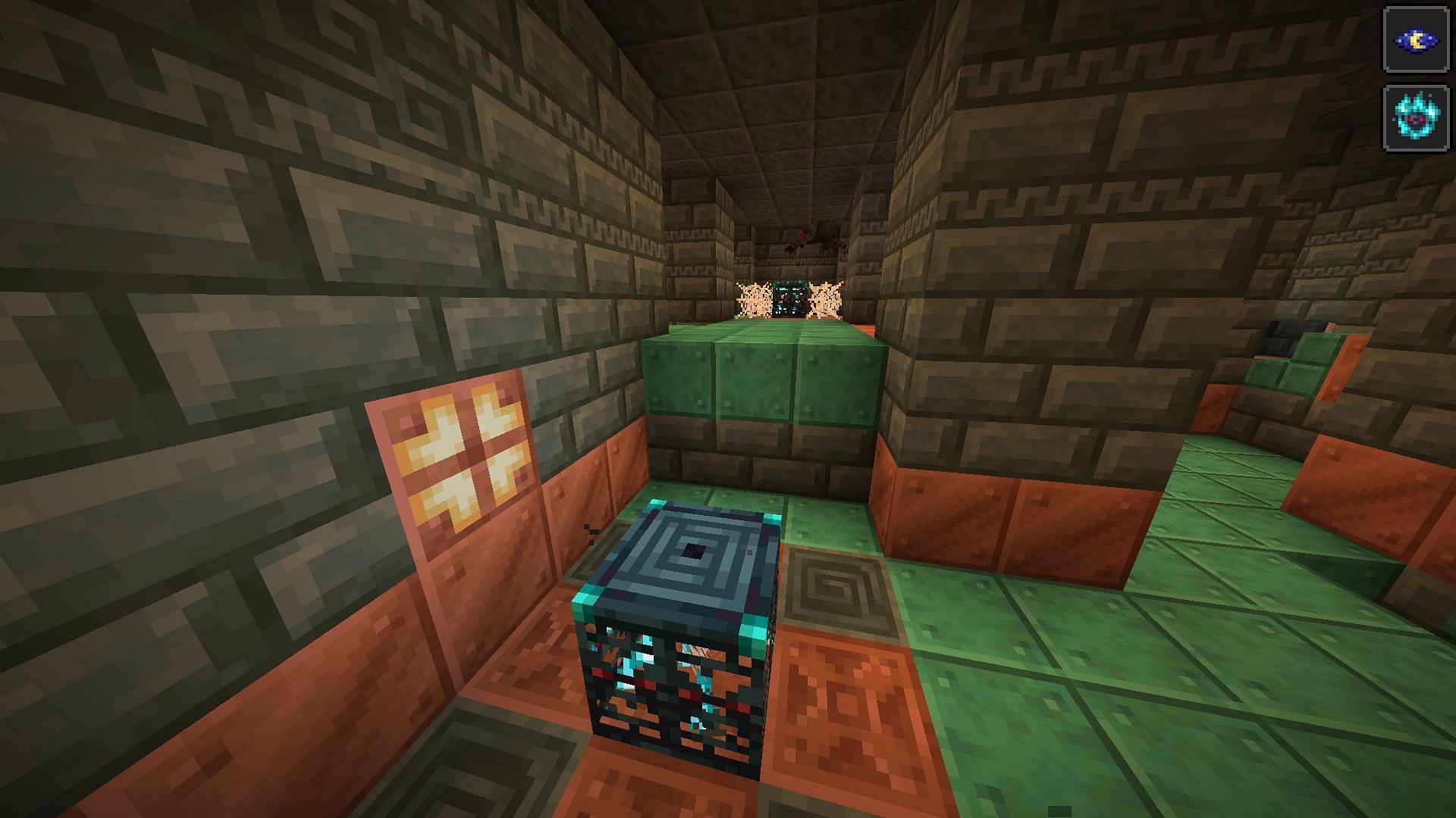 Ominous trial spawners creating hostile mobs in Minecraft 1.21 (Image via Mojang)