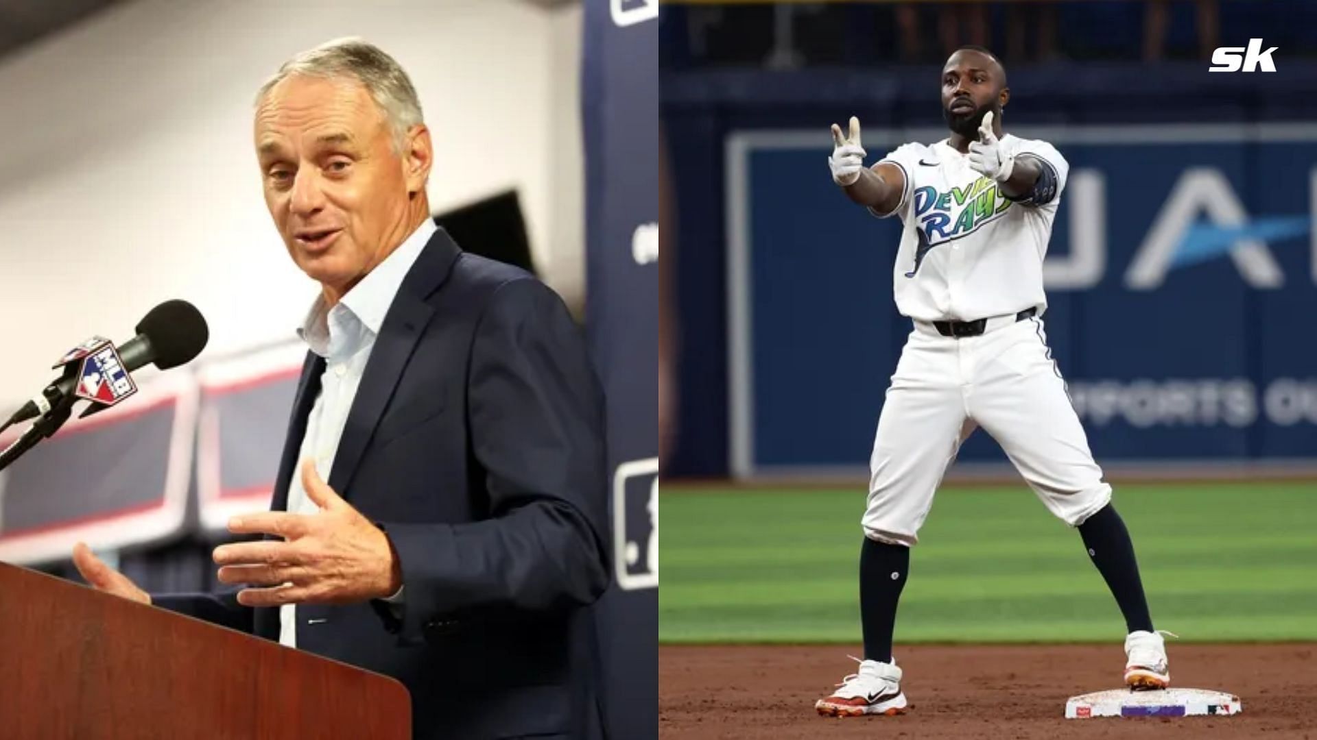 MLB Commissioner Rob Manfred &amp; Tampa Bay Rays Slugger Randy Arozarena