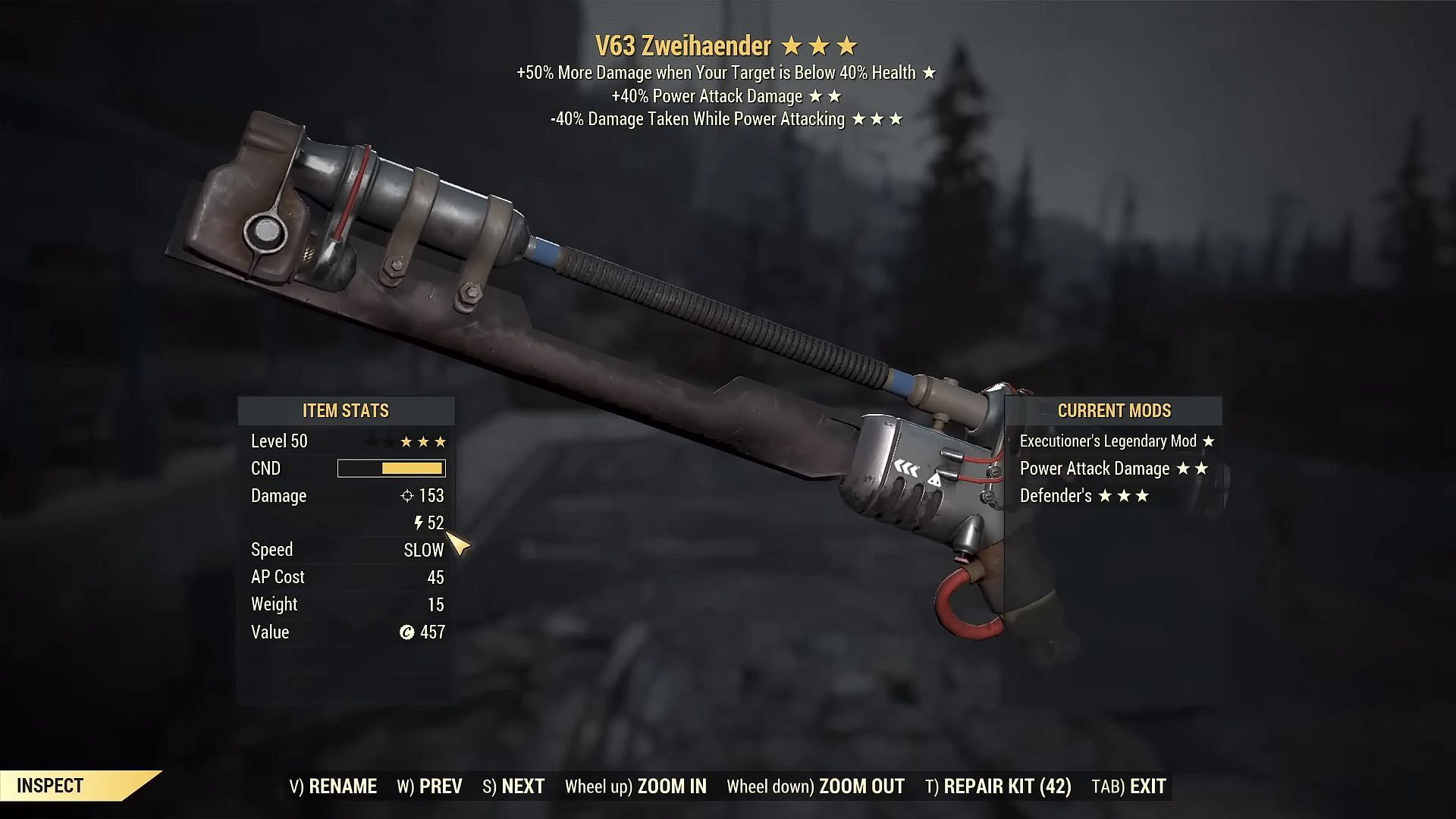 All the new legendaries in Fallout 76 Skyline Valley (Image via Bethesda)