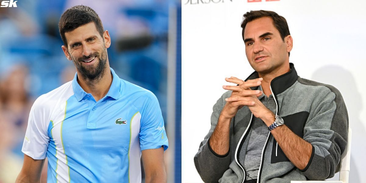 Novak Djokovic (L) and Roger Federer (R) [Source: Getty Images]