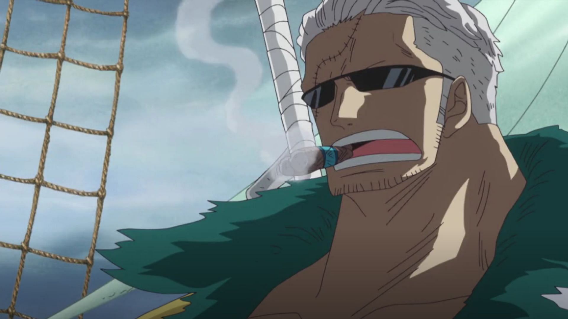 Smoker as seen in the One Piece anime (Image via Toei)