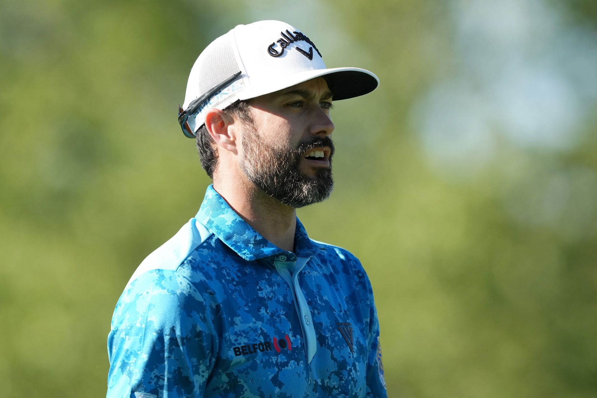 Adam Hadwin currently leads the 2024 Memorial Tournament at the Muirfield Golf Village