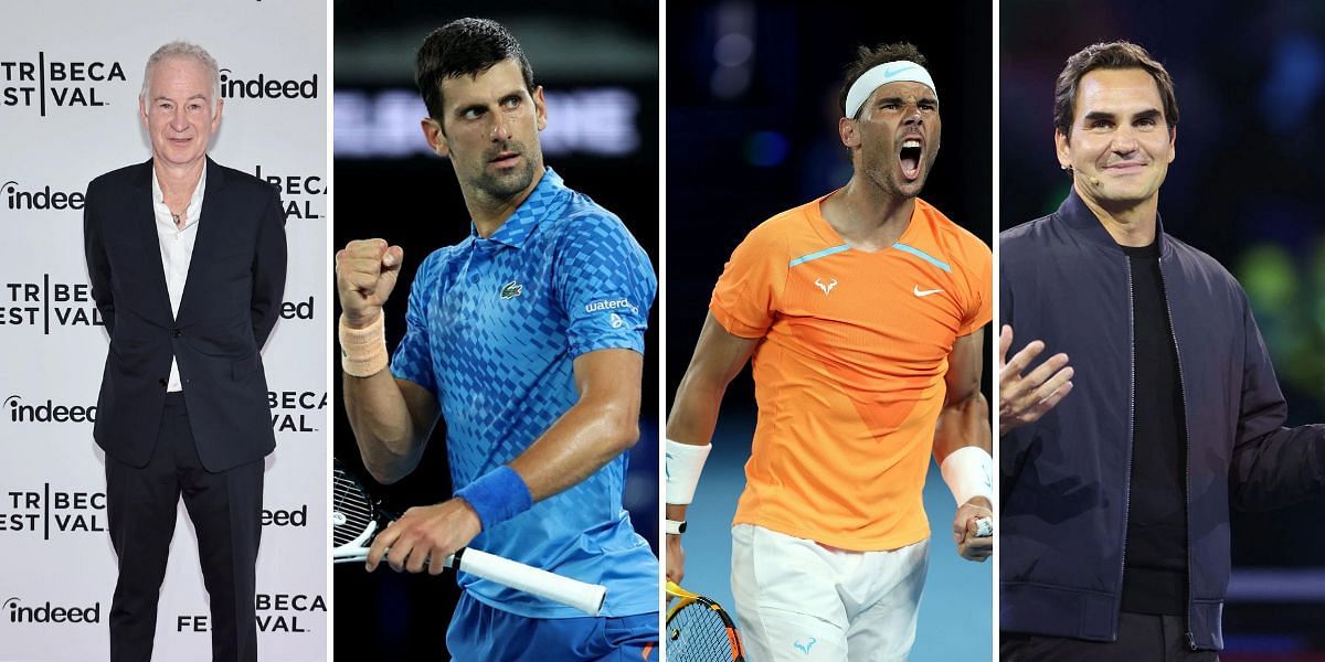 John McEnroe, Novak Djokovic, Rafael Nadal and Roger Federer: ( Source: Getty Image)