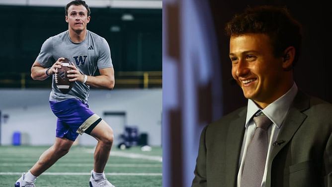 Washington QB Will Rogers shares snap with the Huskies from practice session during CFB offseason: "Feels good to be back"