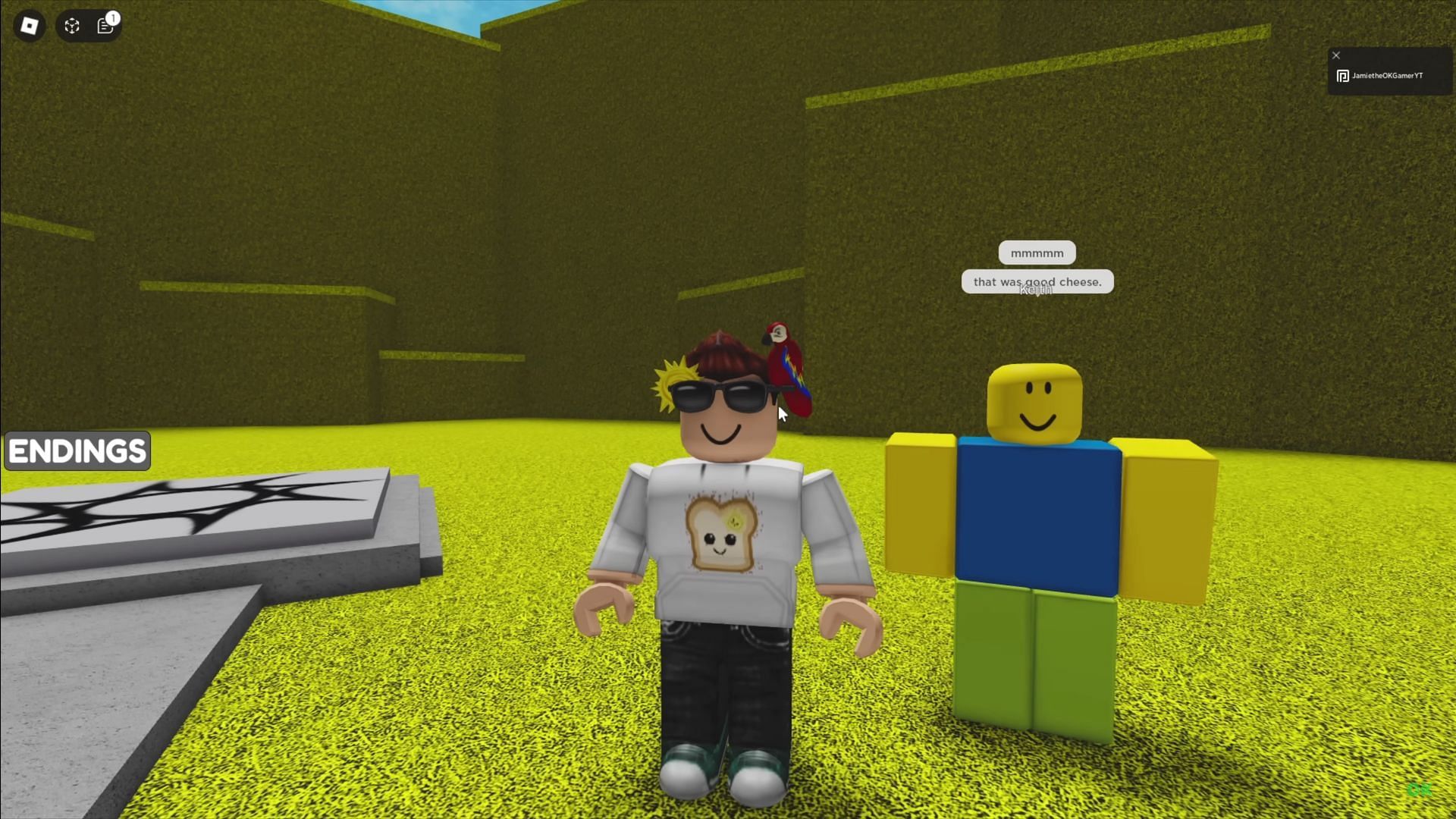 The Ascension ending (Image via Roblox || Jamie the OK Gamer on YouTube)
