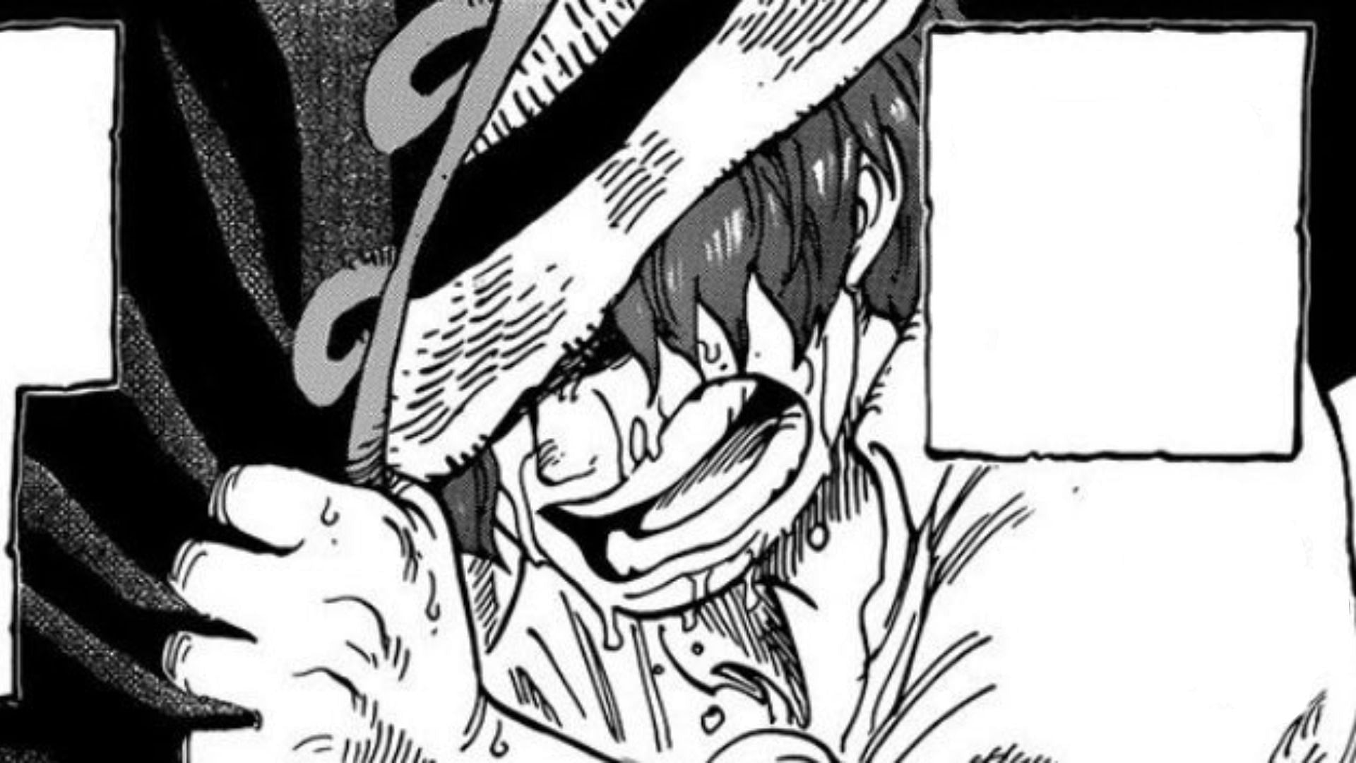 Shanks cries after speaking with Roger (Image via Shueisha)
