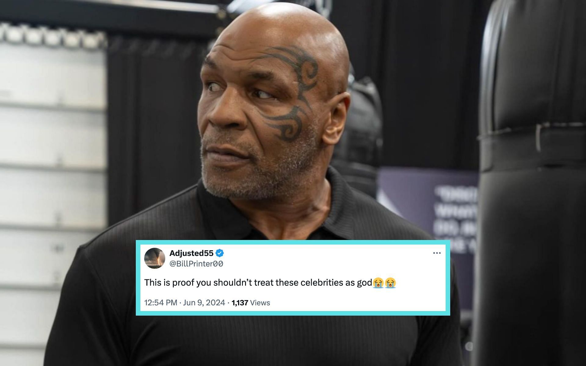 Fans react to Mike Tyson (pictured) ignoring a pleading fan [Photo Courtesy: @miketyson on Instagram]