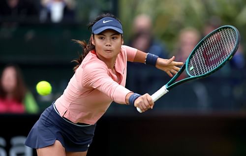 Emma Raducanu at the 2024 Rothesay Open. (Photo: Getty)