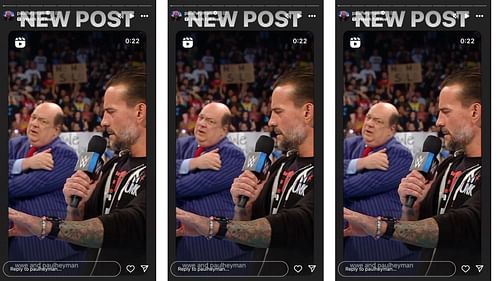 Heyman comments on SmackDown segment with CM Punk on Instagram.