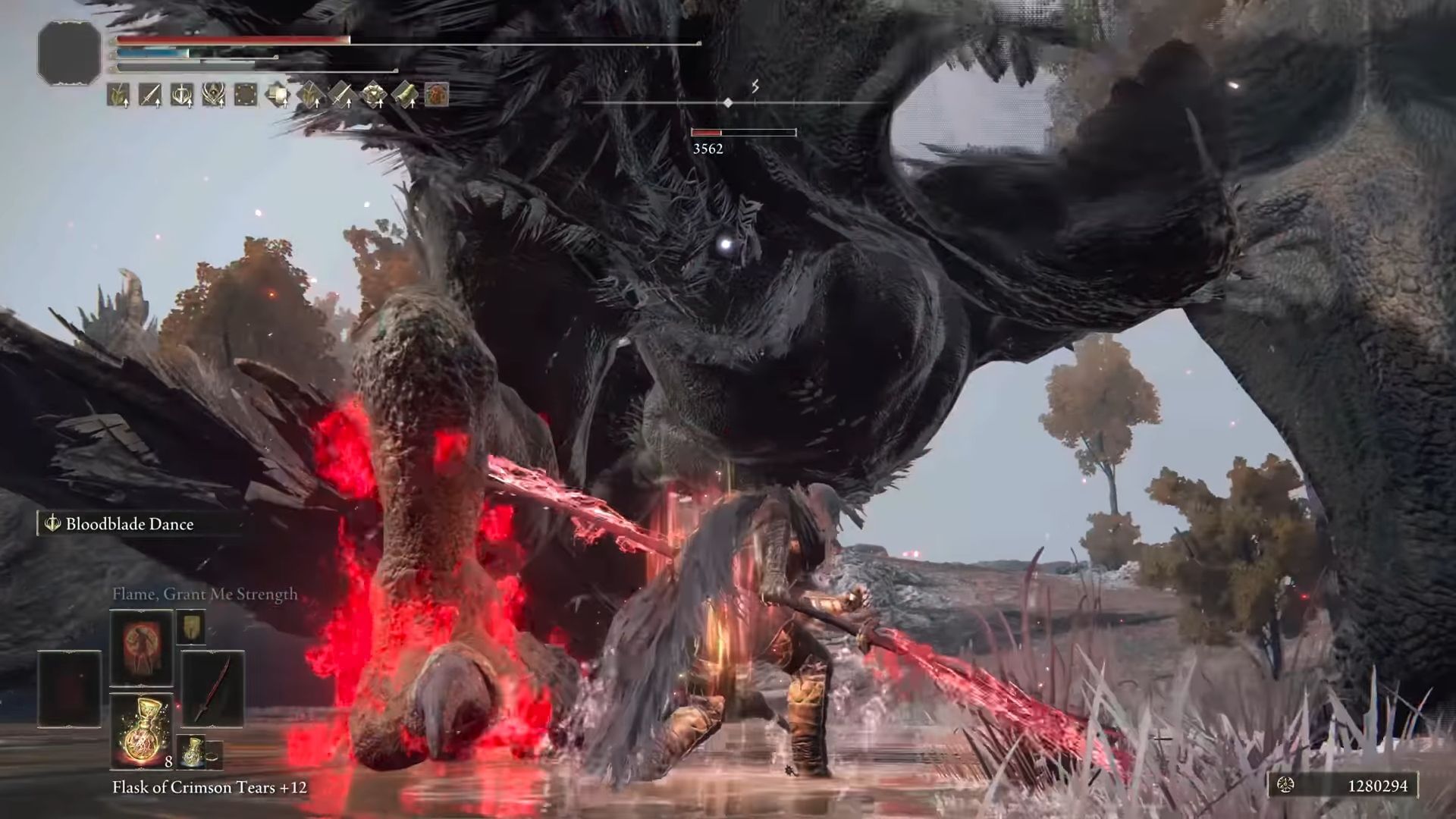 Eleonora&#039;s Poleblade can even cut dragons down to size (Image via FromSoftware || YouTube/Your Average Gamer)