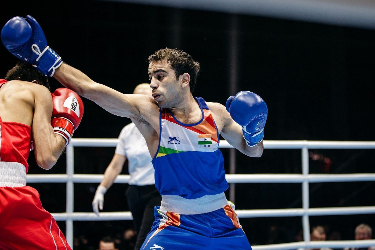 Amit Panghal in action for India (Image Credits: Boxing Federation of India)