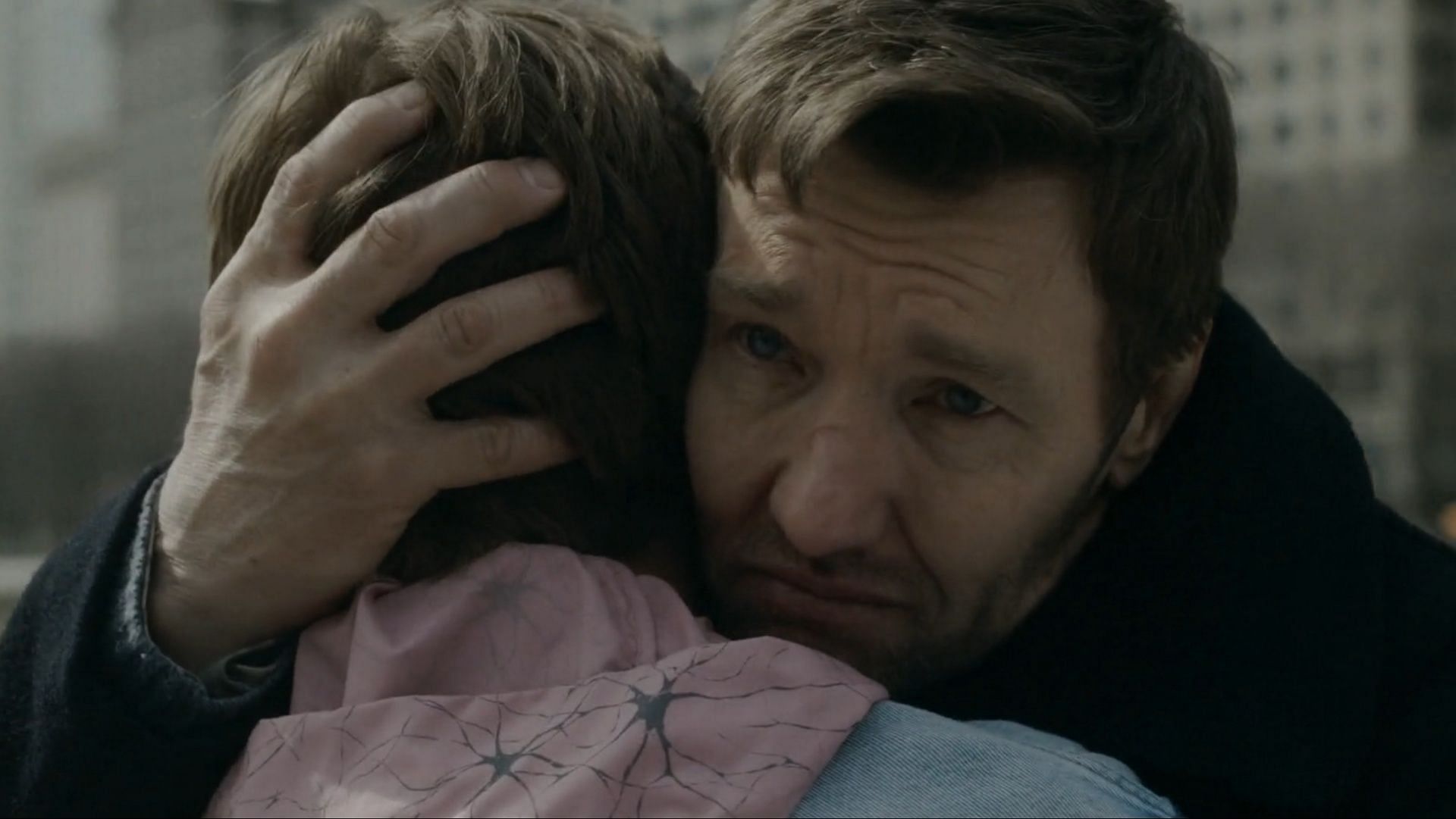 Jason 1 hugging Charlie, as seen in Dark Matter episode 8 (Image via Apple TV+)