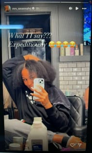 Savannah James on her Instagram story