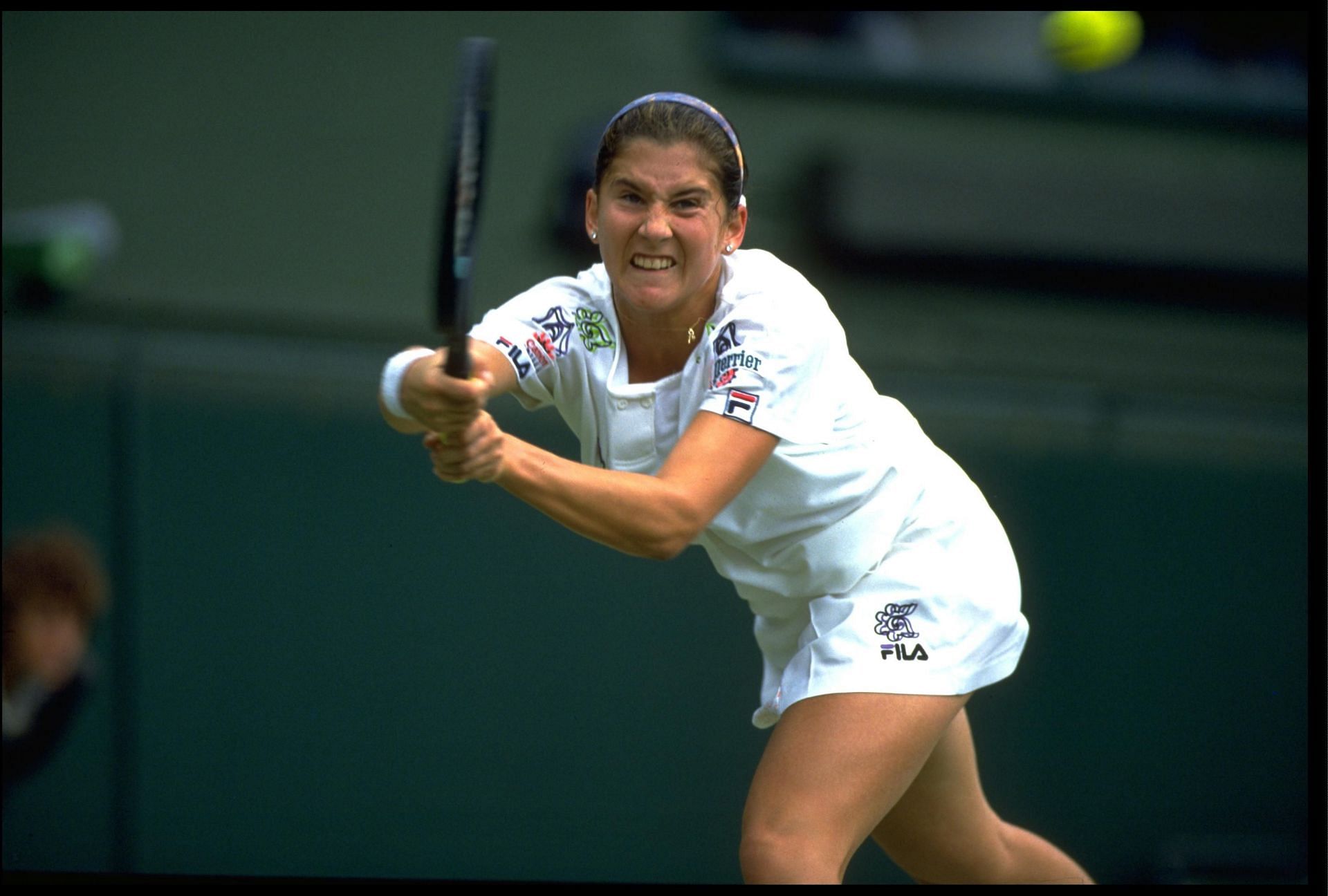 Monica Seles pictured at the 1992 Wimbledon Championships