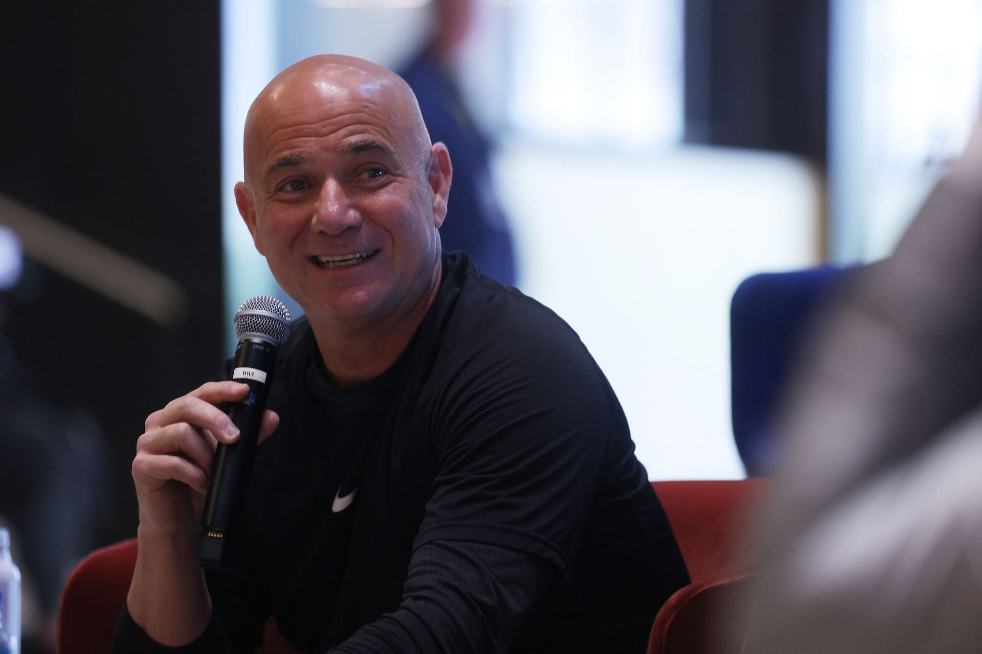 Andre Agassi during an interview