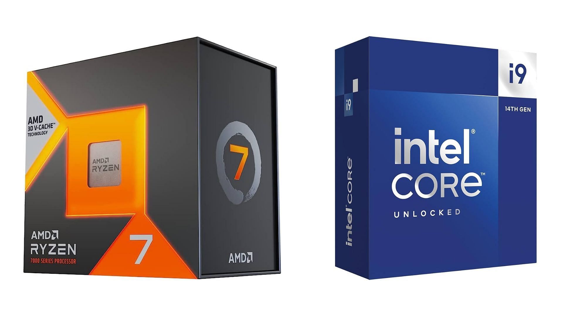 The AMD Ryzen 7 7800X3D and Core i9-14900K are some of the most lucrative CPUs today (Image via Amazon)