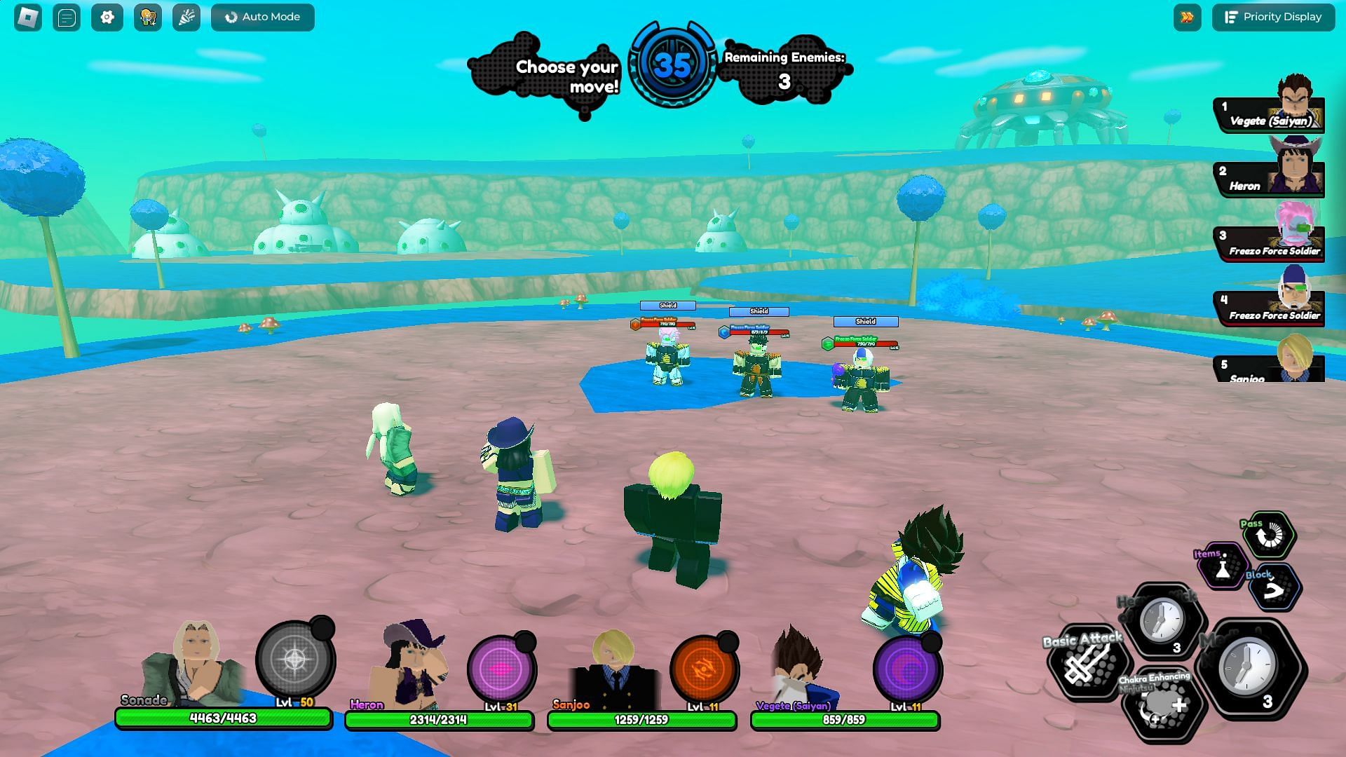 The Big Blue stage in Challenge mode (Image via Roblox)