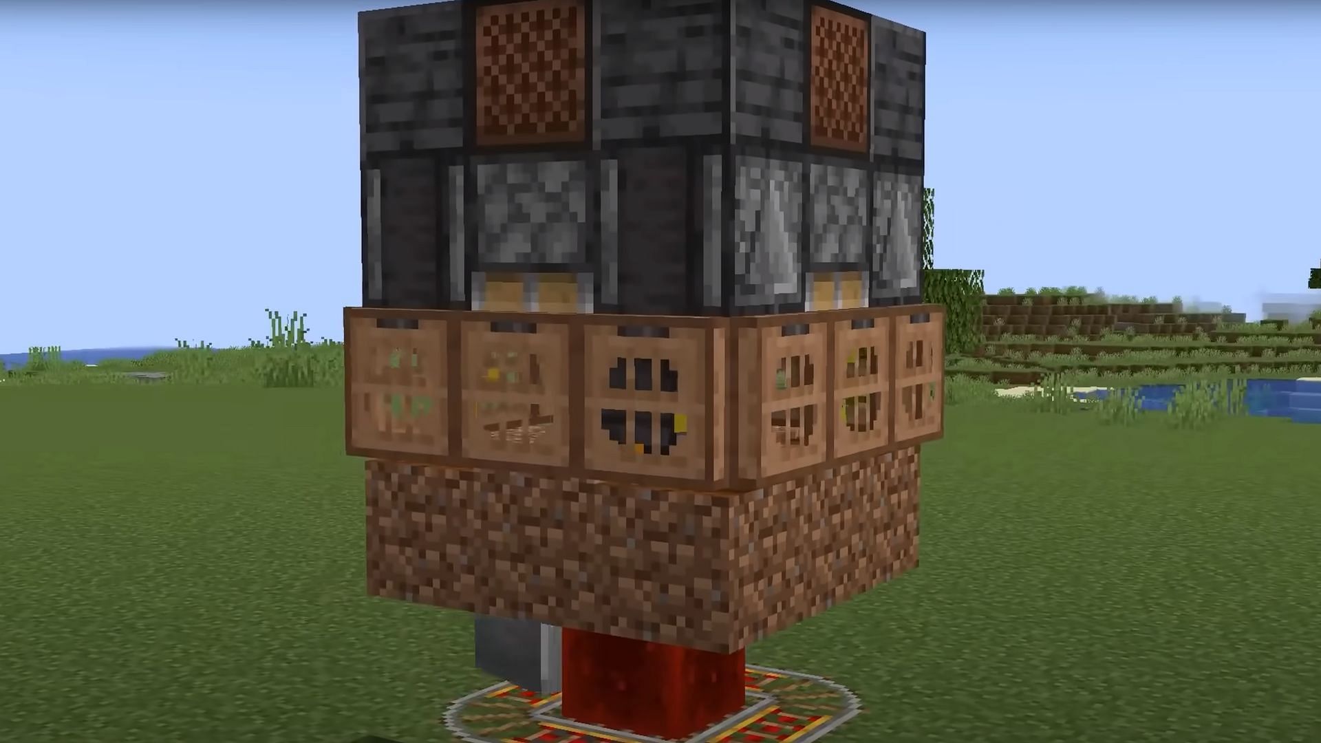 An example of a tiny melon and pumpkin farm (Image via Eyecraftmc/YouTube)