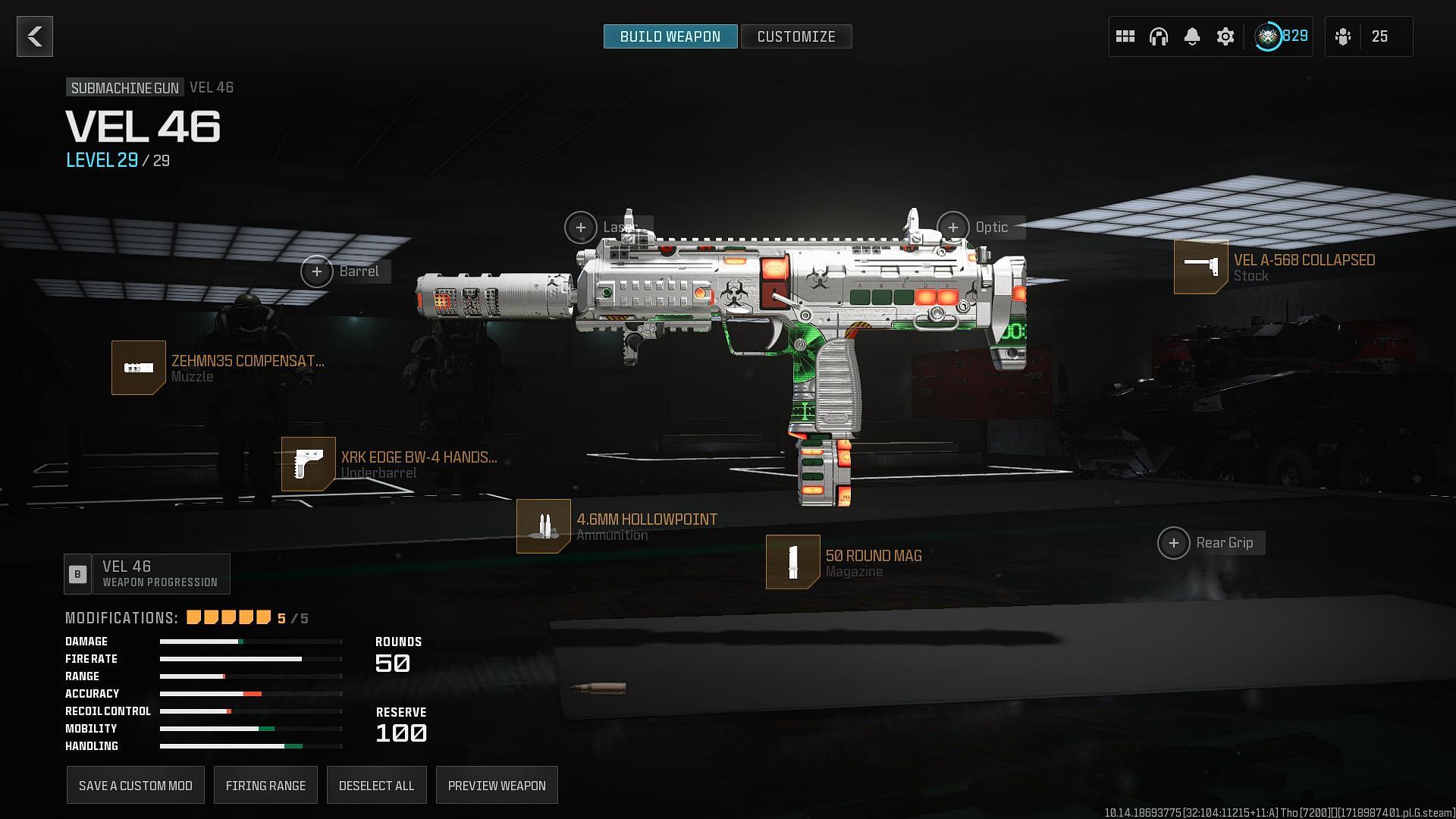Meta VEL 46 loadout in Warzone for fast TTK (Image via Activision)
