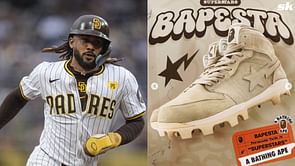 In Photos: Fernando Tatis Jr. steals the show with custom Bapesta 'Superstars' cleats for game day