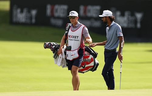 Akshay Bhatia during the Rocket Mortgage Classic - Round One