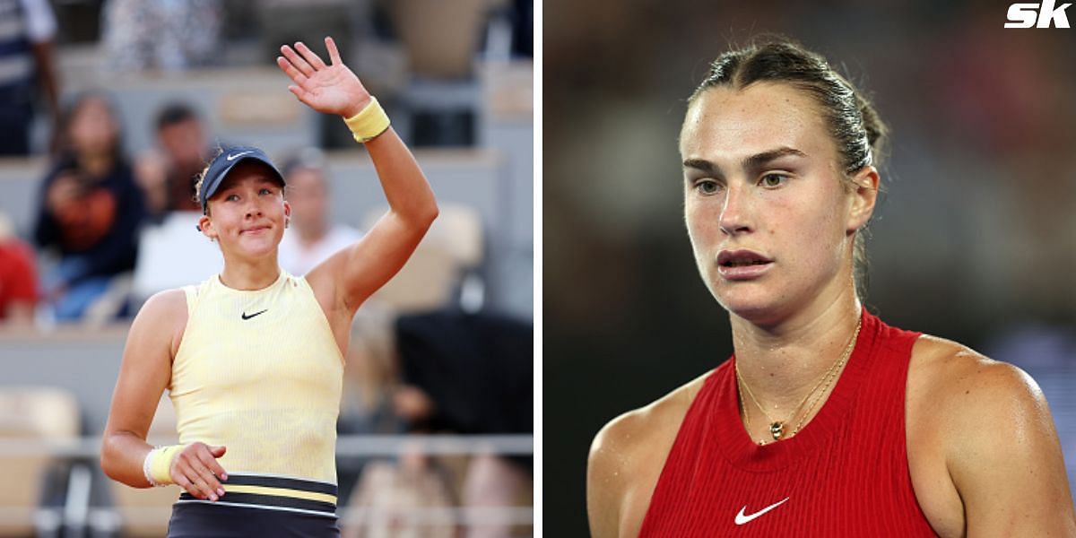 Mirra Andreeva (L) and Aryna Sabalenka (R) [Source: Getty Images]