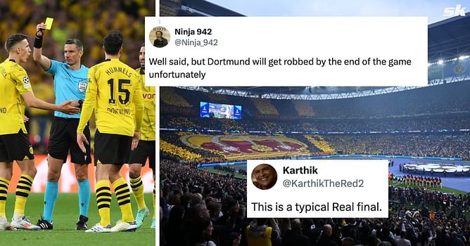 “Typical Real Madrid final”, “Dortmund will get robbed” - Fans slam controversial call from referee in first half of Champions League final